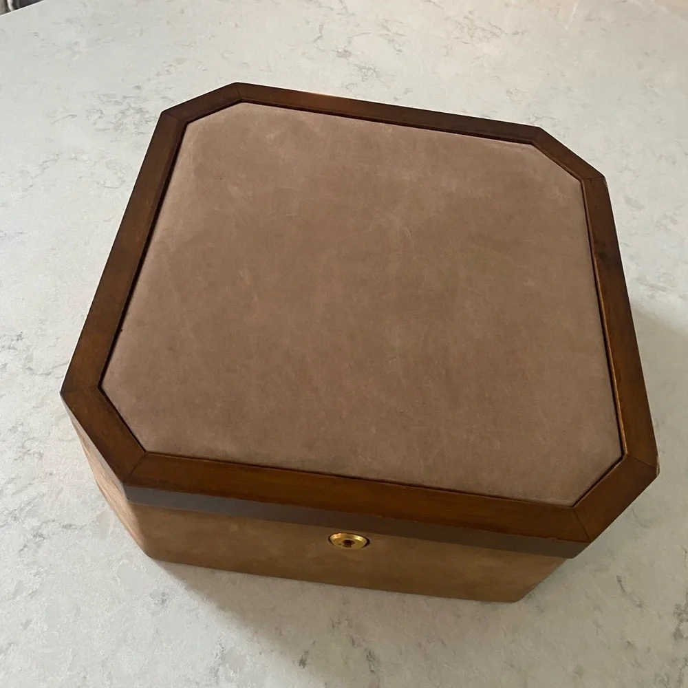 Large Vintage Made in Italy wooden jewelry box